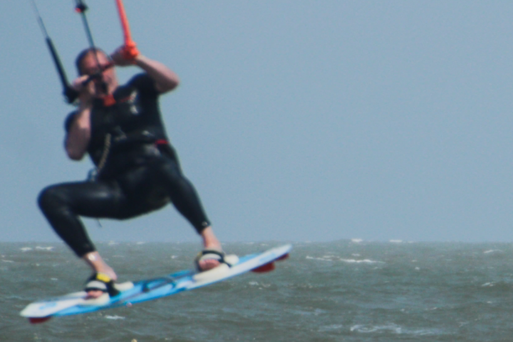 Erik kite de Belgische kust af