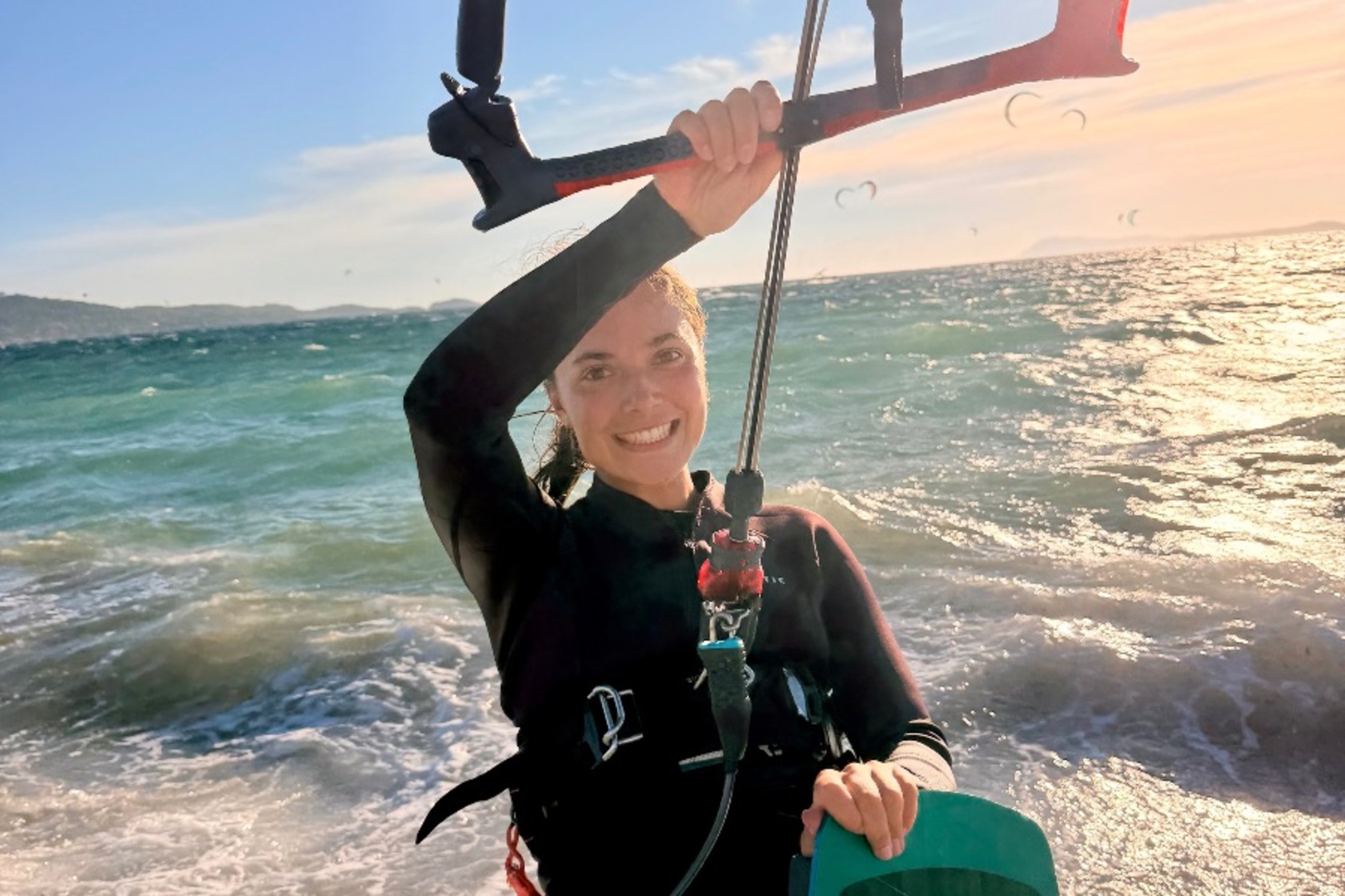 Sylvia kite de Belgische kust af
